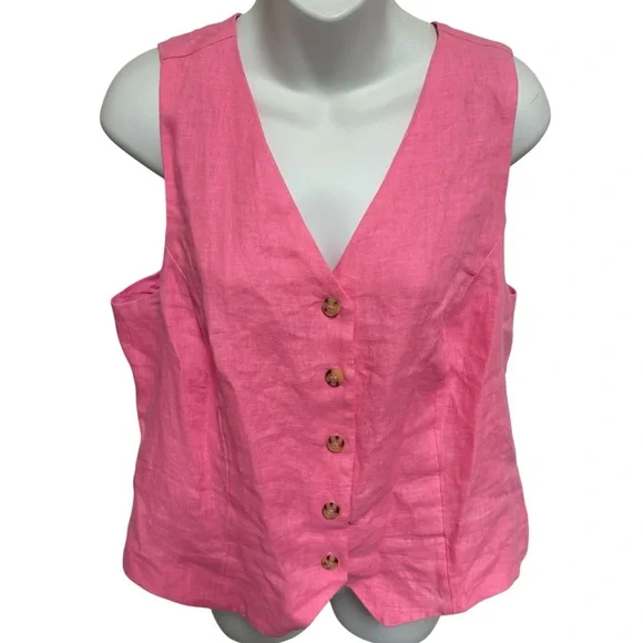 J Crew Linen Vest - Picture 3 of 6